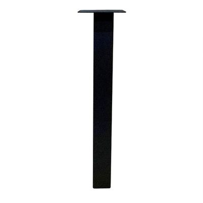Stalen rechte tafelpoot zwart vierkant 8 bij 8 cm en hoogte 90 cm (8 x 8 cm)