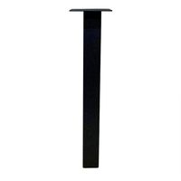 Stalen rechte tafelpoot zwart vierkant 8 bij 8 cm en hoogte 90 cm (8 x 8 cm)
