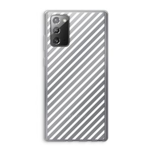 Strepen zwart-wit: Samsung Galaxy Note 20 / Note 20 5G Transparant Hoesje