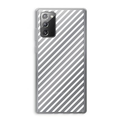 Strepen zwart-wit: Samsung Galaxy Note 20 / Note 20 5G Transparant Hoesje