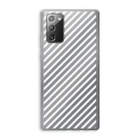 Strepen zwart-wit: Samsung Galaxy Note 20 / Note 20 5G Transparant Hoesje