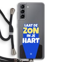 Laat de zon in je hart: Samsung Galaxy S21 Transparant Hoesje met koord