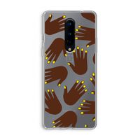 Hands dark: OnePlus 8 Transparant Hoesje