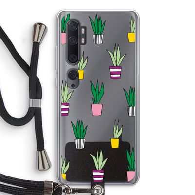 Sanseveria: Xiaomi Mi Note 10 Pro Transparant Hoesje met koord
