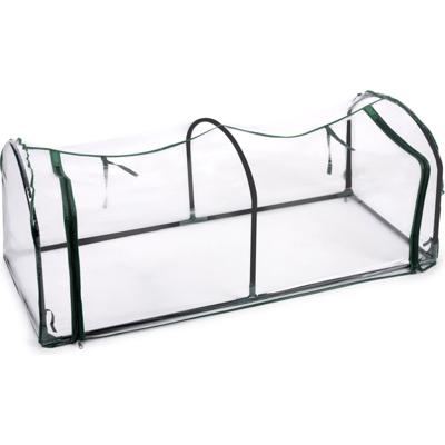 Kinzo tunnelkas met rits 130x60x50 cm transparant/groen
