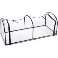Kinzo tunnelkas met rits 130x60x50 cm transparant/groen