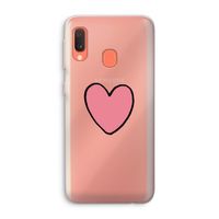Hartje: Samsung Galaxy A20e Transparant Hoesje