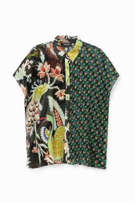 Shirt met tweedelige print - MATERIAL FINISHES - M