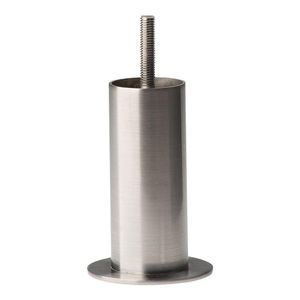 Ronde RVS meubelpoot 10 cm met platte flens (M8)