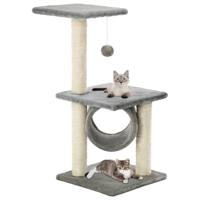 VidaXL Kattenkrabpaal met sisal krabpalen 65 cm grijs