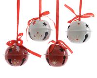 Klok ijzer d6h6 cm rood a4 kerst - Decoris