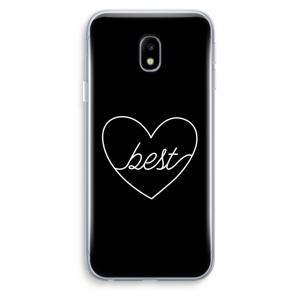 Best heart black: Samsung Galaxy J3 (2017) Transparant Hoesje