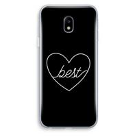 Best heart black: Samsung Galaxy J3 (2017) Transparant Hoesje