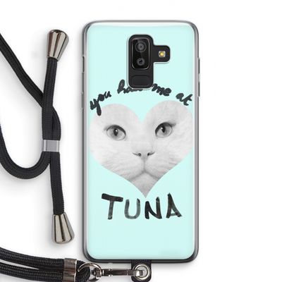 You had me at tuna: Samsung Galaxy J8 (2018) Transparant Hoesje met koord