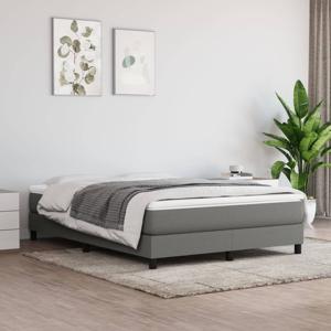 Boxspring met matras stof donkergrijs 140x200 cm SKU: V3144078