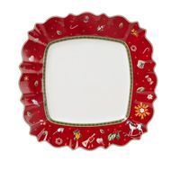 Villeroy & Boch Toy's Delight Dinerbord Vierkant Porselein Groen, Rood, Wit 1 stuk(s) - thumbnail