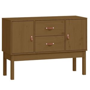 The Living Store Dressoir - Grenenhout - 110 x 40 x 78 cm - Honingbruin