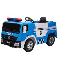 12V elektrische politietruck (zitauto), blauw