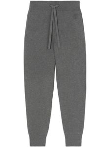 Burberry pantalon de jogging à broderies - Gris