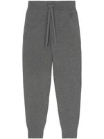 Burberry pantalon de jogging à broderies - Gris