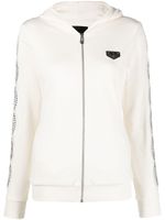 Philipp Plein hoodie à ornements cristal - Blanc - thumbnail