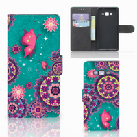 Samsung Galaxy Grand Prime | Grand Prime VE G531F Hoesje Cirkels en Vlinders - thumbnail