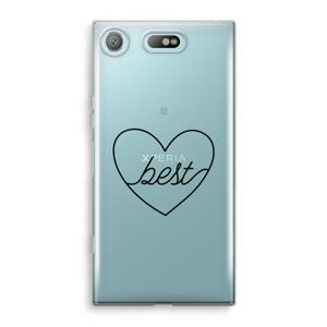 Best heart black: Sony Xperia XZ1 Compact Transparant Hoesje