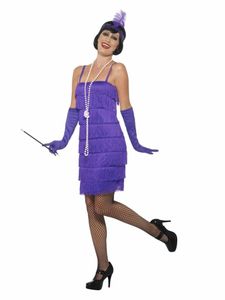 Flapper kostuum Roaring 20&apos;s Paars