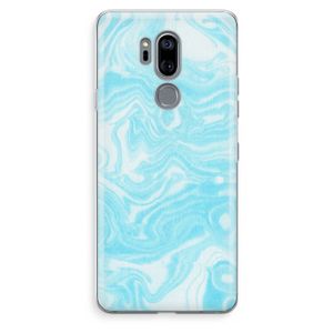 Waterverf blauw: LG G7 Thinq Transparant Hoesje