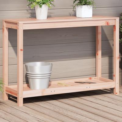 VidaXL Oppottafel met schap 108x35x75 cm massief douglashout
