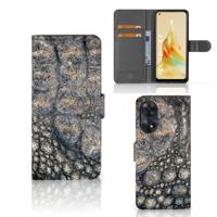 OPPO Reno8 T 4G | Telefoonhoesje | Met pasjeshouder | Krokodillenprint