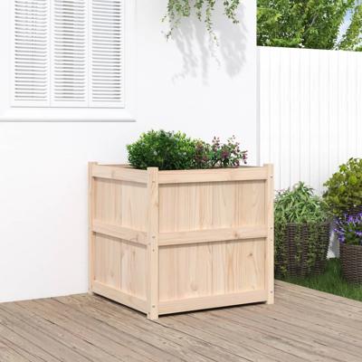 VidaXL Plantenbak 70x70x70 cm massief grenenhout