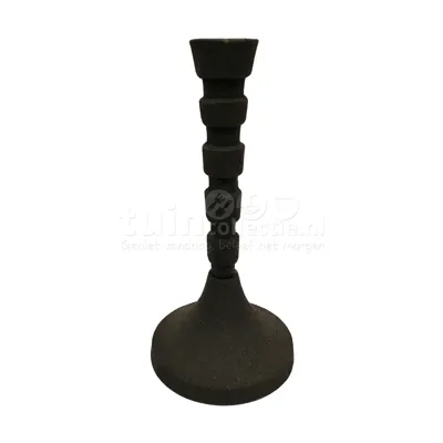Kandelaar Metaal Zwart 21cm
