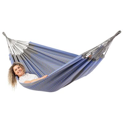Tweepersoons hangmat - 350x160cm - Paars - 160kg draagkracht- 100% katoen - binnen & buiten