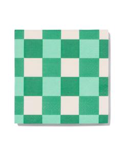 HEMA Servetten 33x33 Papier Ruiten - 20 Stuks (groen)