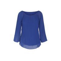 Cassis semi-transparante top blauw - thumbnail