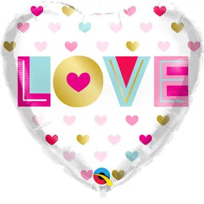 'Ballon 'Love' metallic hearts' kopen? | FOR YOU GIFTS