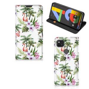 Google Pixel 4a Hoesje maken Flamingo Palms