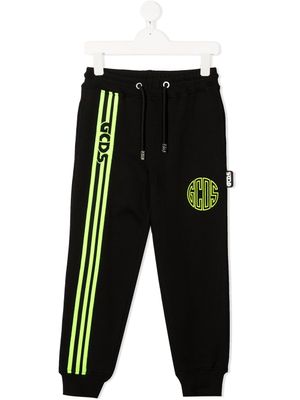 Gcds Kids pantalon de jogging à bandes latérales - Noir