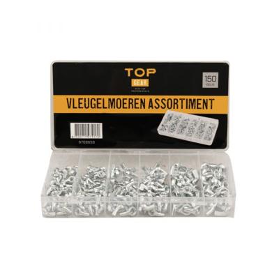 Topgear vleugelmoeren ass. 150 dlg.