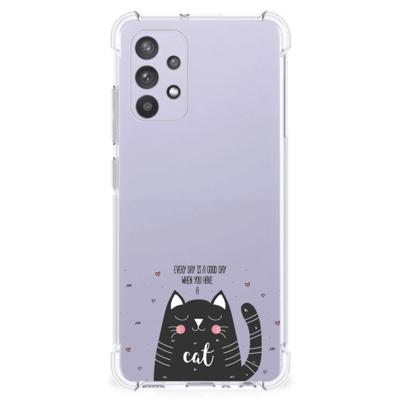 Samsung Galaxy A32 4G | A32 5G Enterprise Editie Stevig | Bumper Hoesje | Cat Good Day