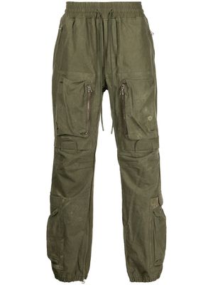 Readymade pantalon cargo à lien de resserrage - Vert