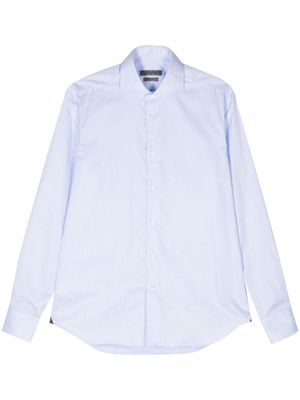 Corneliani Katoenen twill overhemd - Blauw Corneliani Katoenen twill overhemd - Blauw