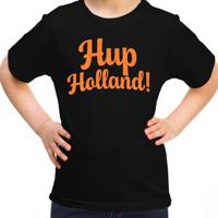Bellatio Decorations Oranje supporter shirt meisjes - Hup Holland - zwart - EK/WK voetbal - Nederland XL (158-164)  -