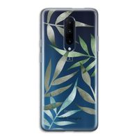Tropical watercolor leaves: OnePlus 7 Pro Transparant Hoesje