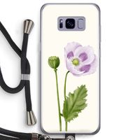Purple poppy: Samsung Galaxy S8 Transparant Hoesje met koord