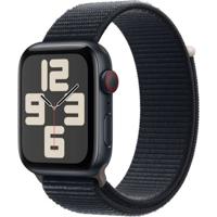 Apple Watch SE GPS + mobiel - 44 mm - Middernacht aluminium kast - Middernacht sportbandje - thumbnail