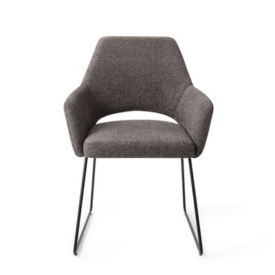 Jesper Home Yanai eetkamerstoel Amazing Grey slide black