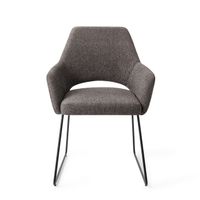 Jesper Home Yanai eetkamerstoel Amazing Grey slide black