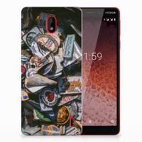 Nokia 1 Plus | Siliconen hoesje | met foto Badges